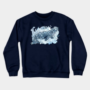 Grey Whale Splash Crewneck Sweatshirt